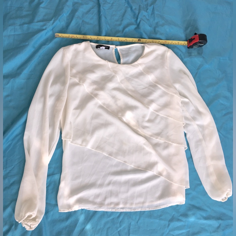 Will smith off white sheet long sleeve flowy top